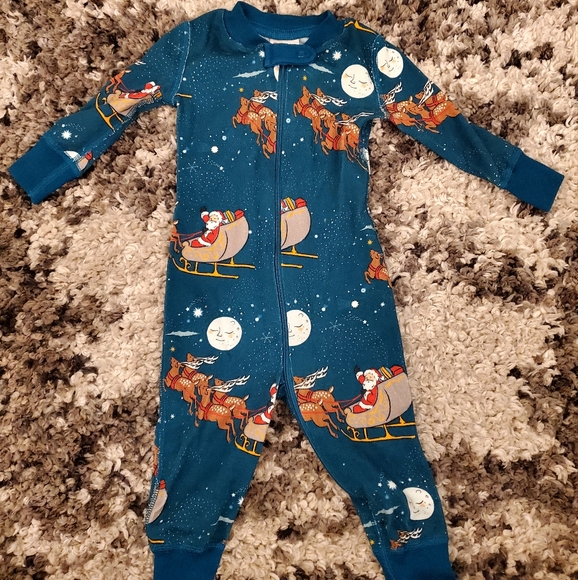 NWOT Hanna Andersson Christmas Onesie Sleeper Outfit 3-6m - Picture 2 of 7